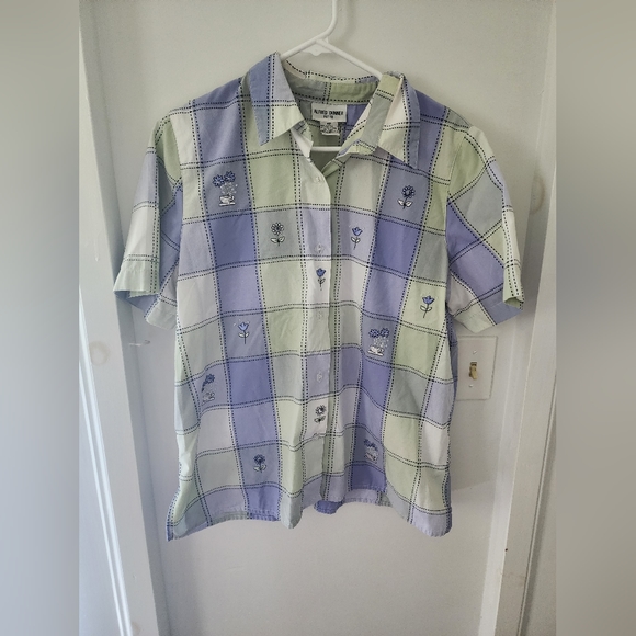 🎃 Vintage Alfred Dunner Patchwork Embroidered Grandma Cottagecore Button Up - Picture 5 of 9